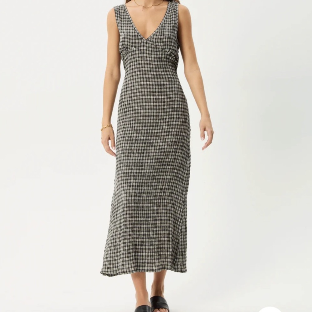 Afends Seersucker Maxi Dress